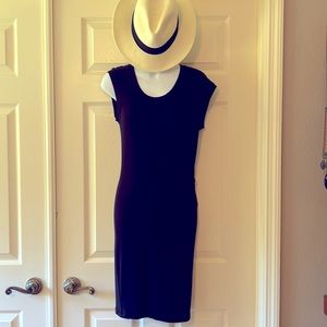 BCBGen asymmetrical black dress